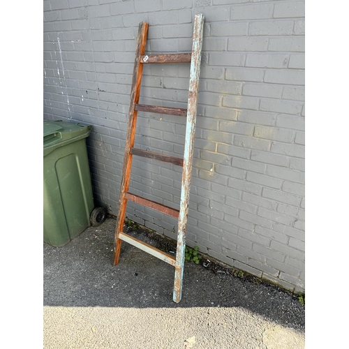 875 - Vintage Painted Ladder