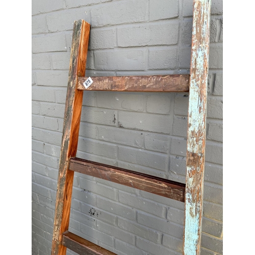 875 - Vintage Painted Ladder