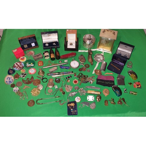 7 - Mixed good lot of interesting small items from house clearance Inc Jewellery, Coins, Badges etc - Un... 