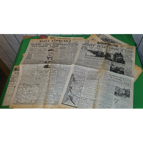 48 - Selection of war newspaper prints