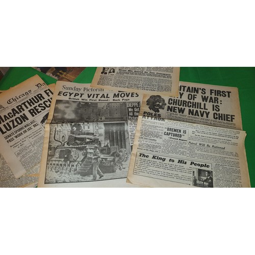 48 - Selection of war newspaper prints