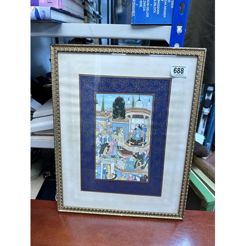 688 - Framed Indian Silk