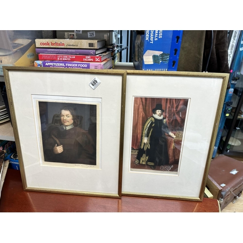 689 - Hand Signed William Jeans Portrait Engraving (Framed) & a Sir Francis Bacon Engraving. Both publishe... 