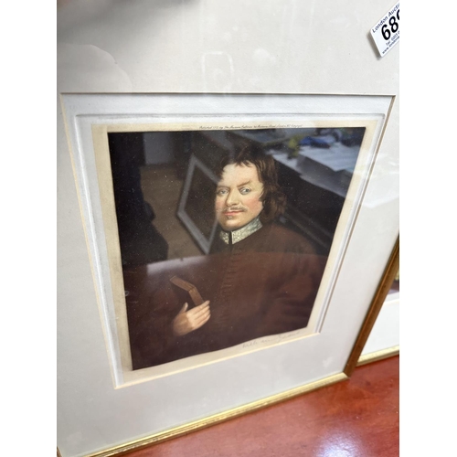 689 - Hand Signed William Jeans Portrait Engraving (Framed) & a Sir Francis Bacon Engraving. Both publishe... 