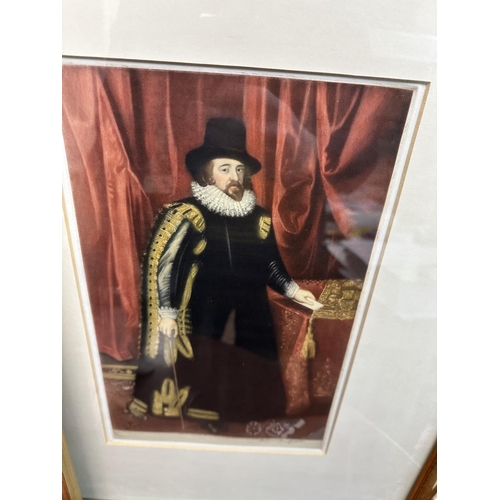 689 - Hand Signed William Jeans Portrait Engraving (Framed) & a Sir Francis Bacon Engraving. Both publishe... 