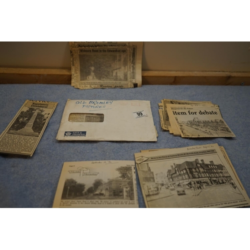 99 - Collection of Vintage Photographs/Cuttings of Bromley