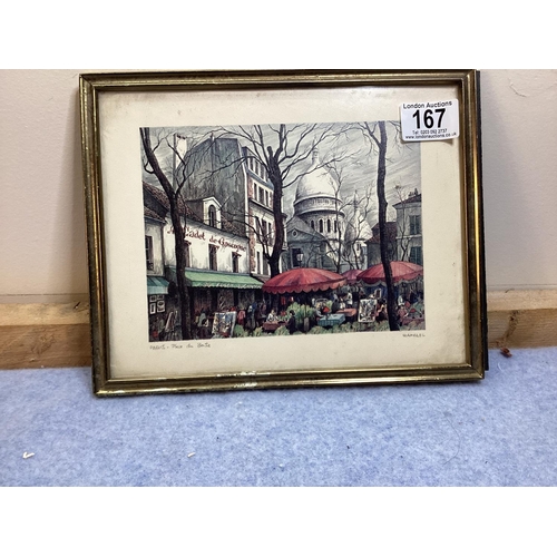 167 - Vintage Framed Parisian Print