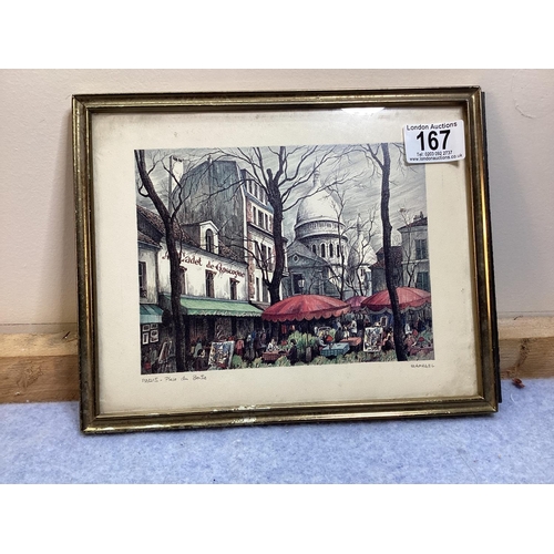 167 - Vintage Framed Parisian Print