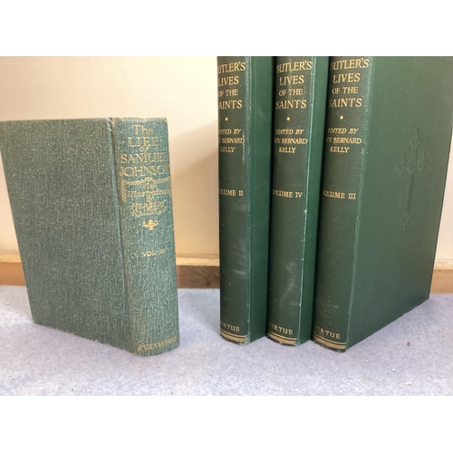 190 - 3 Volumes of Butlers Lives of the Saints & The Life of Samuel Johnson JM Dent Vol 3 (1930s)