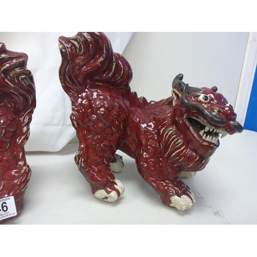 346 - Pair of Decorative Chinese Foo Dogs