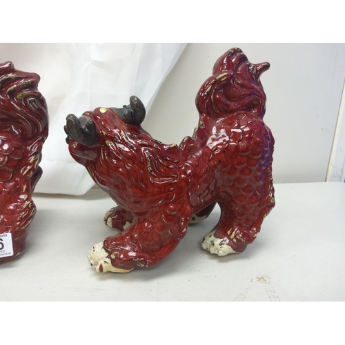 346 - Pair of Decorative Chinese Foo Dogs