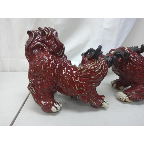 346 - Pair of Decorative Chinese Foo Dogs