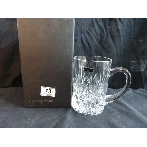 73 - New Thomas Webb Crystal Tankard