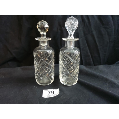 79 - Pair of Cut Glass Bottles