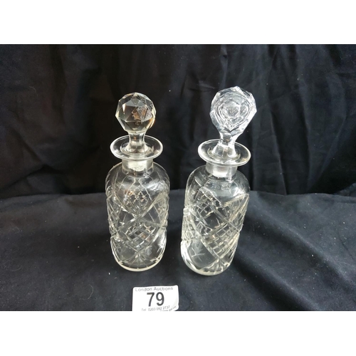 79 - Pair of Cut Glass Bottles