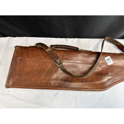 302 - Old Leather Shotgun Case