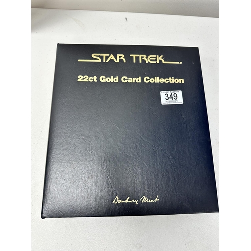 349 - Star Trek 22ct Gold Card Collection by Danbury Mint-Complete Set of 48 each with an Individual Certi... 