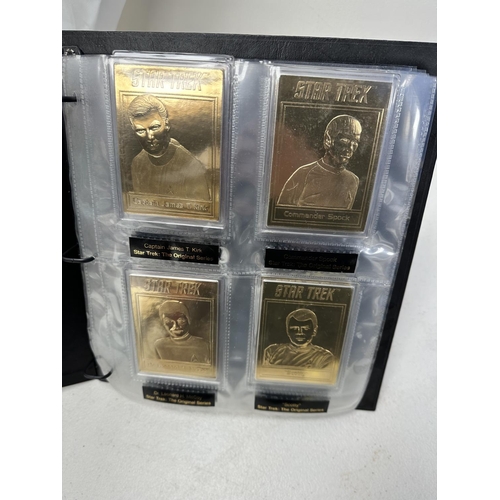 349 - Star Trek 22ct Gold Card Collection by Danbury Mint-Complete Set of 48 each with an Individual Certi... 