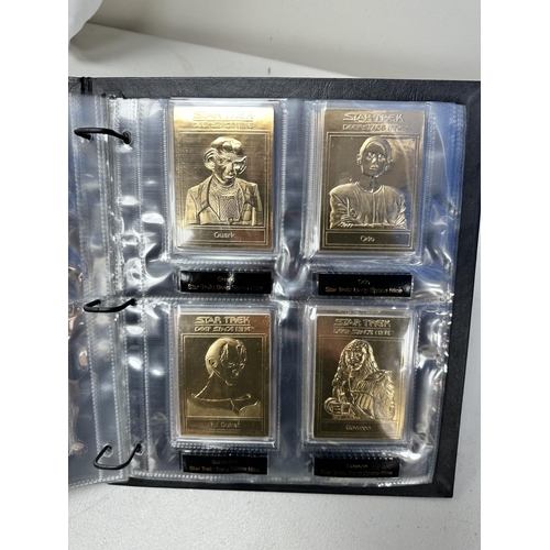 349 - Star Trek 22ct Gold Card Collection by Danbury Mint-Complete Set of 48 each with an Individual Certi... 