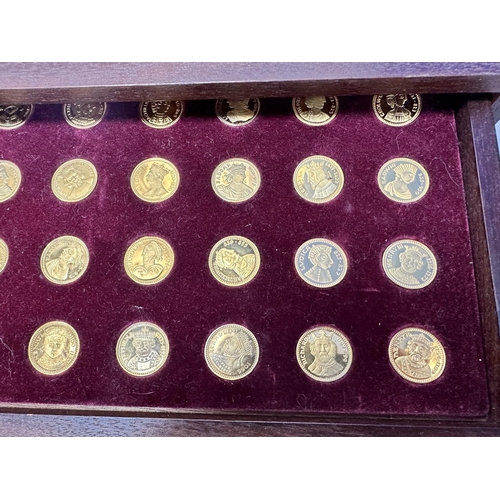 353 - Our Royal Sovereigns-Collection of 70 Gold on Sterling Silver Medals to mark the 1200th Anniversary ... 