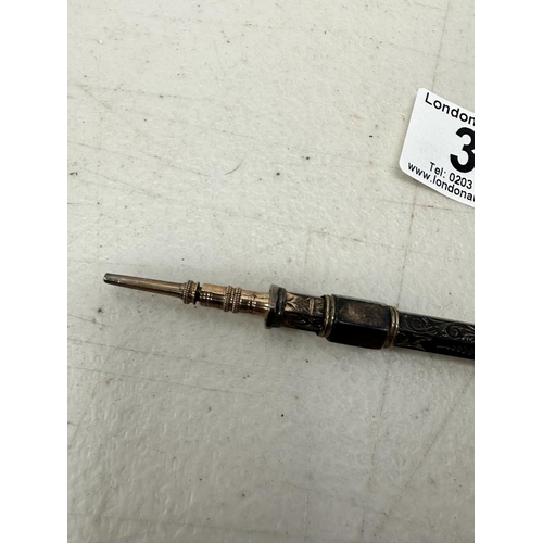 36 - Victorian Yellow Metal Mechanical Pencil