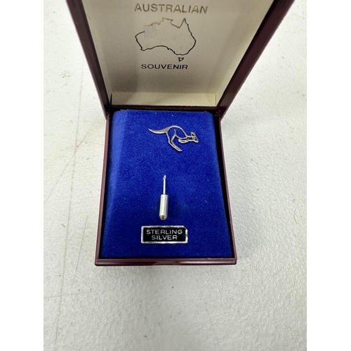 42 - Sterling Silver Kangeroo Stick Pin