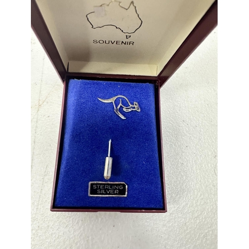 42 - Sterling Silver Kangeroo Stick Pin