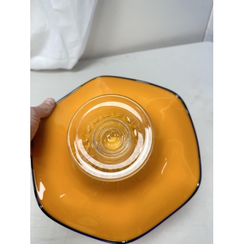 43 - Vintage Orange Footed Bowl