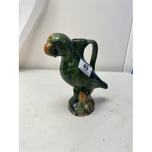 49 - Vintage Chinese Parrot Candle Holder