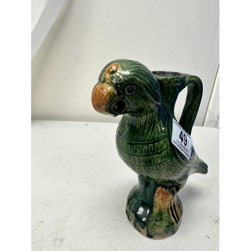 49 - Vintage Chinese Parrot Candle Holder