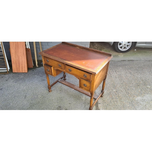 486 - Leather Top Desk