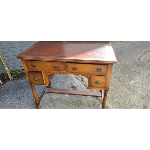 486 - Leather Top Desk