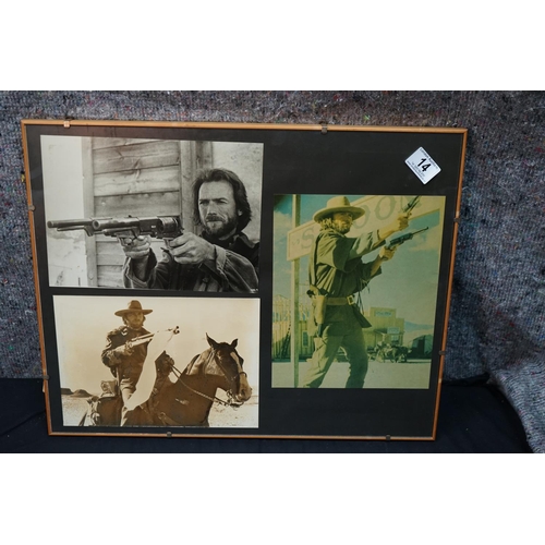 14 - Framed Clint Eastwood Film Stills