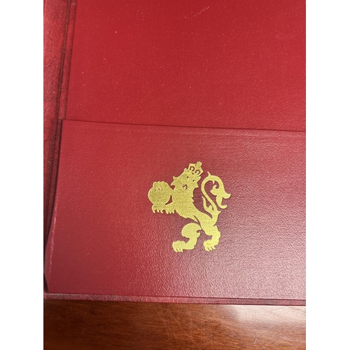 508 - Red Leather Folder from The Queen Elizabeth II Ship