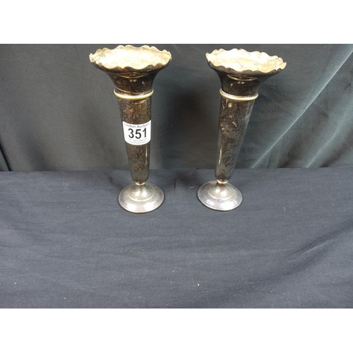 541 - Pair of Silver Plated Vases