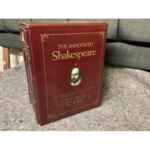 243 - The Annotated Shakespeare: A.L.Rowse: 3 Volume Box Set: Orbis