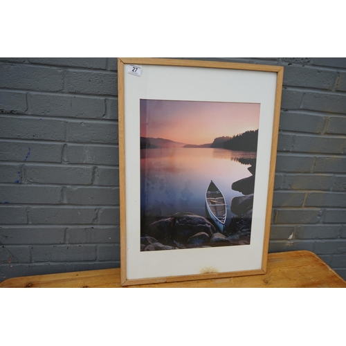 27 - Framed Lake Scene Print