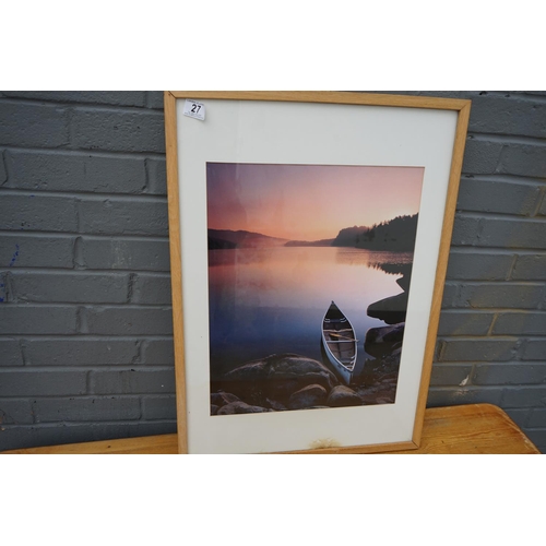 27 - Framed Lake Scene Print