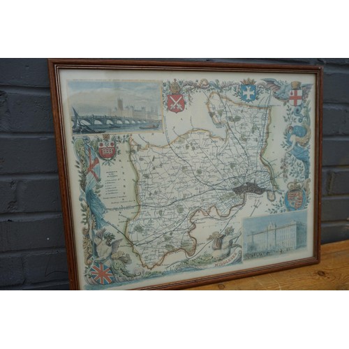 18 - Old Framed Map of Middlesex