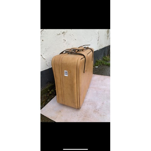 125 - Set of Vintage Leather Suitcases