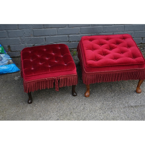 173 - Pair of Red Footstools