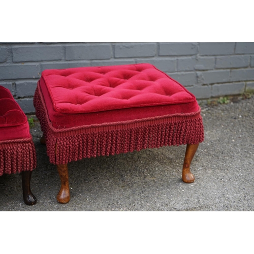 173 - Pair of Red Footstools