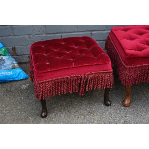 173 - Pair of Red Footstools