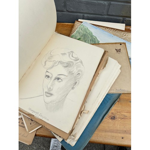 255 - Large Collection of Drawings and Sketch Books of Models 1960s-Photos don't show every drawing. Loads... 