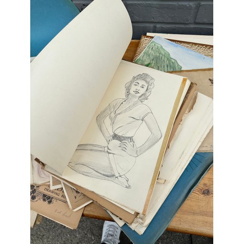 255 - Large Collection of Drawings and Sketch Books of Models 1960s-Photos don't show every drawing. Loads... 