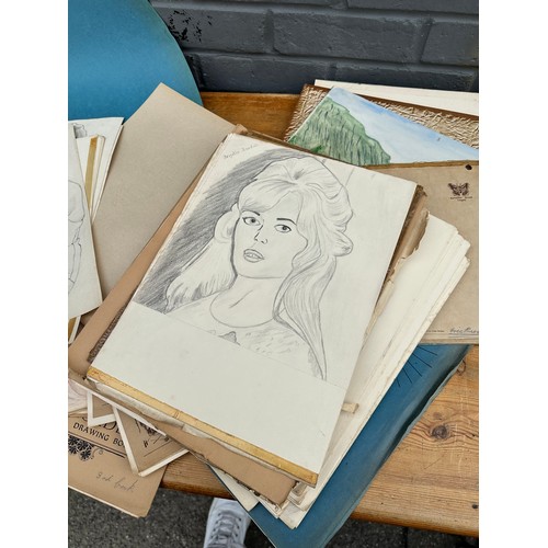 255 - Large Collection of Drawings and Sketch Books of Models 1960s-Photos don't show every drawing. Loads... 