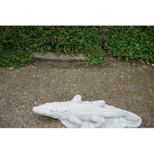 759 - Cast Concrete Garden Statuary-85cm x 15cm Crocodile