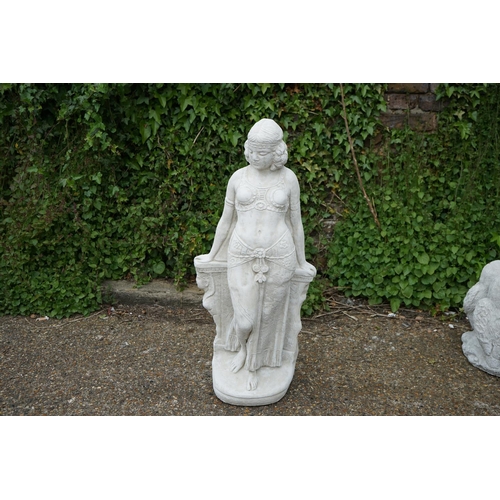 763 - Cast Concrete Garden Statuary-77cm Cleopatra