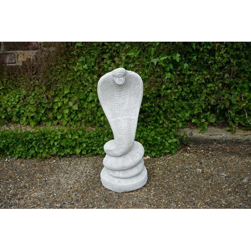 764 - Cast Concrete Garden Statuary-55cm Cobra