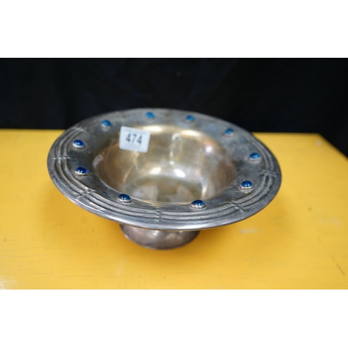 474 - Arts and Crafts Style Silver Plated Bowl